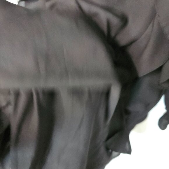 NAF NAF Paris Black dress longsleeves with ruffles detail Size 36 - Picture 6 of 15